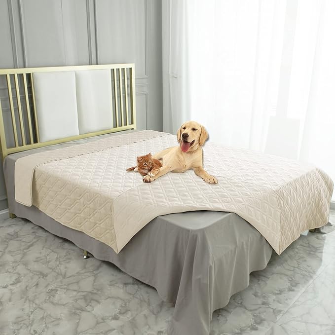 Ameritex Waterproof Dog Bed Cover Pet Blanket for Furniture Bed Couch Sofa Reversible — 68x82 Inch (Pack of 1)