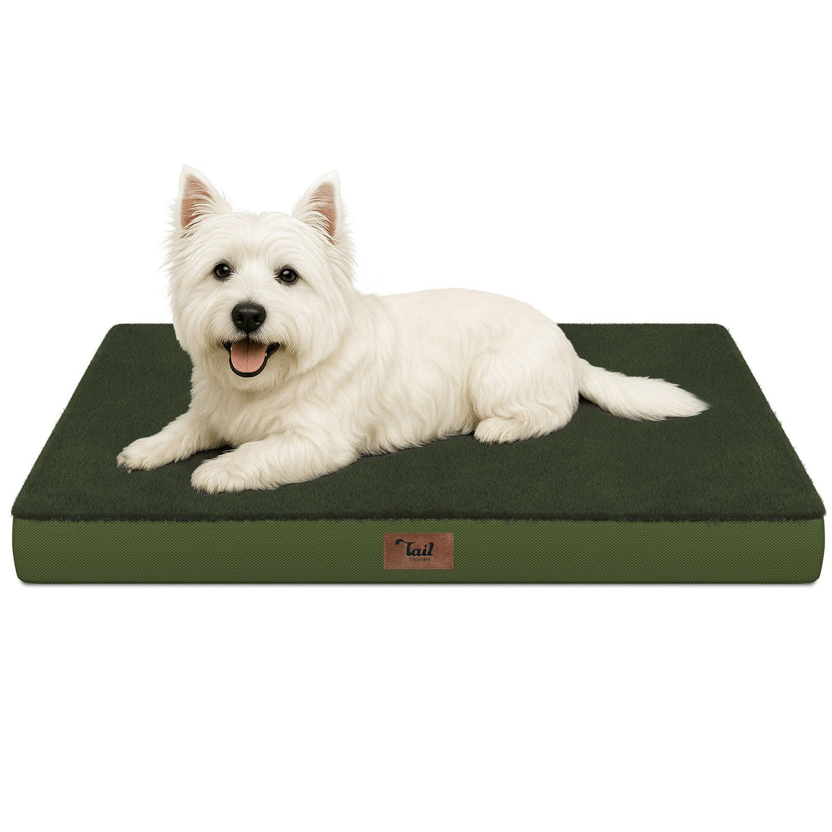 Tail Stories Waterproof Orthopedic Dog Crate Bed for Small Dogs & Cats