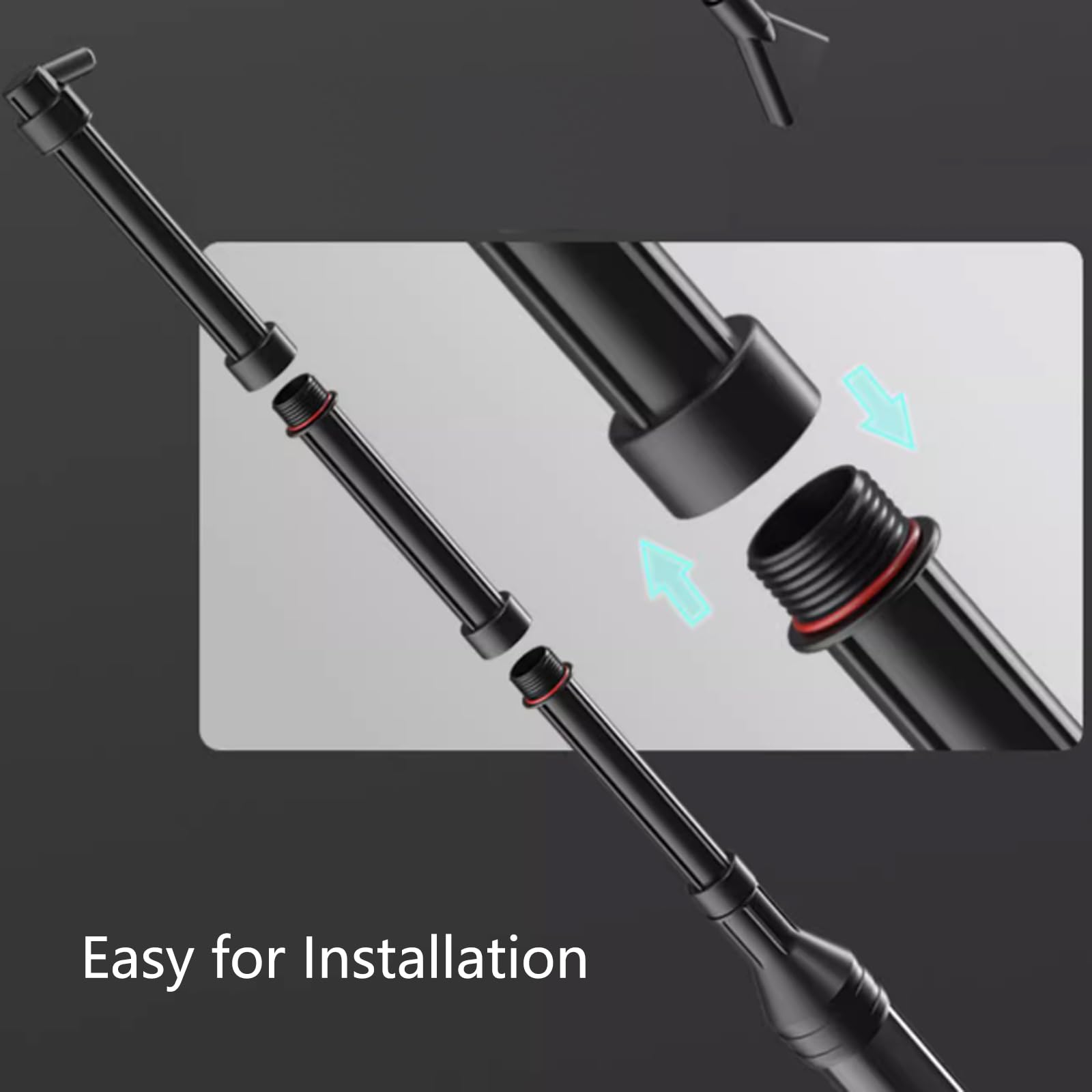 Carefree Fish Aquarium Gravel Vacuum Sand Cleaner with 6Ft Pipe Fish Tank Water Changer Adjustable Length ABS(for 8~30Gal Tank)