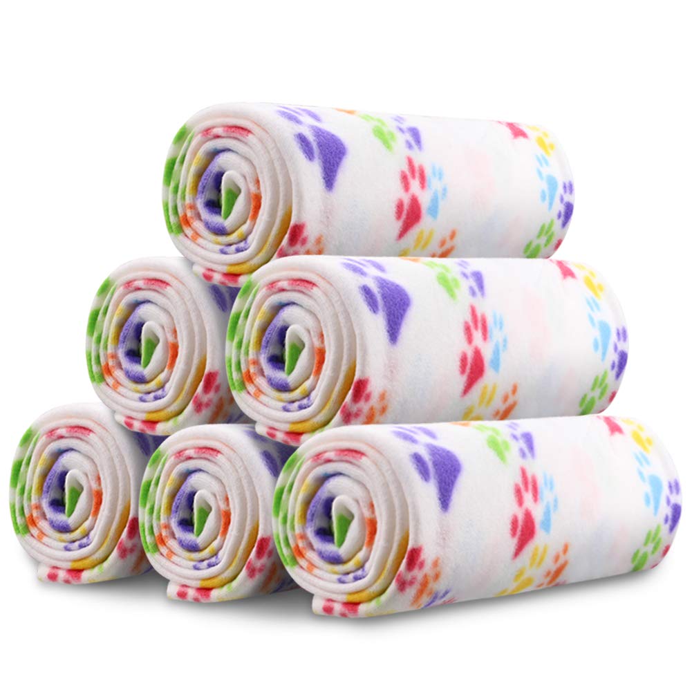 Comsmart Dog Blankets, 6 Pack Fleece Pet Blankets, 39x35 inches