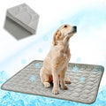 Washable Dog Cooling Mat Ice Silk Pet Self Cooling Pad Blanket for Indoor & Outdoor Car Seats (Grey, 28x22 in)