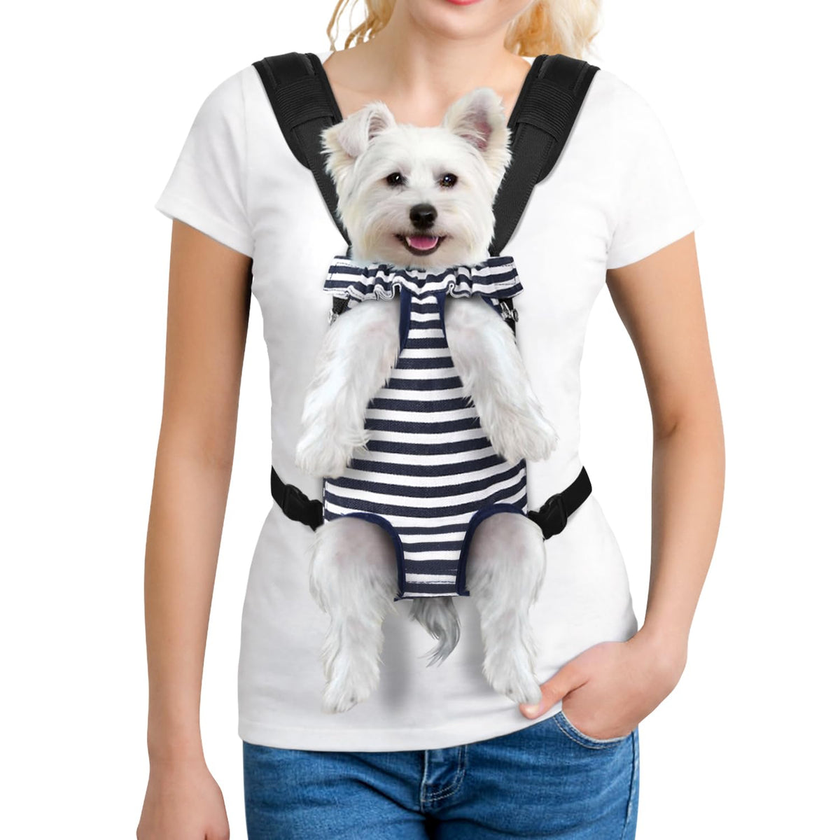 YUDODO Pet Dog Carrier Backpack Adjustable Front Carrier for Small Dog Cat