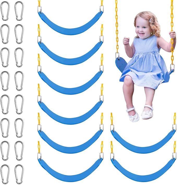 Sunnyglade 8PCS Swings Seats Heavy Duty with 66" Chain Support 250lb Green