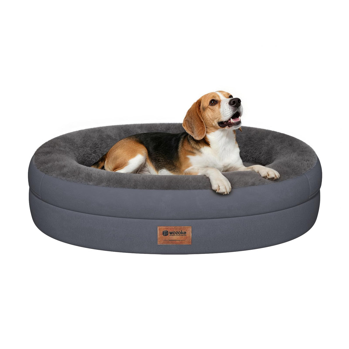 WOZOKE Waterproof Orthopedic Dog Bed for Medium Dogs, Black