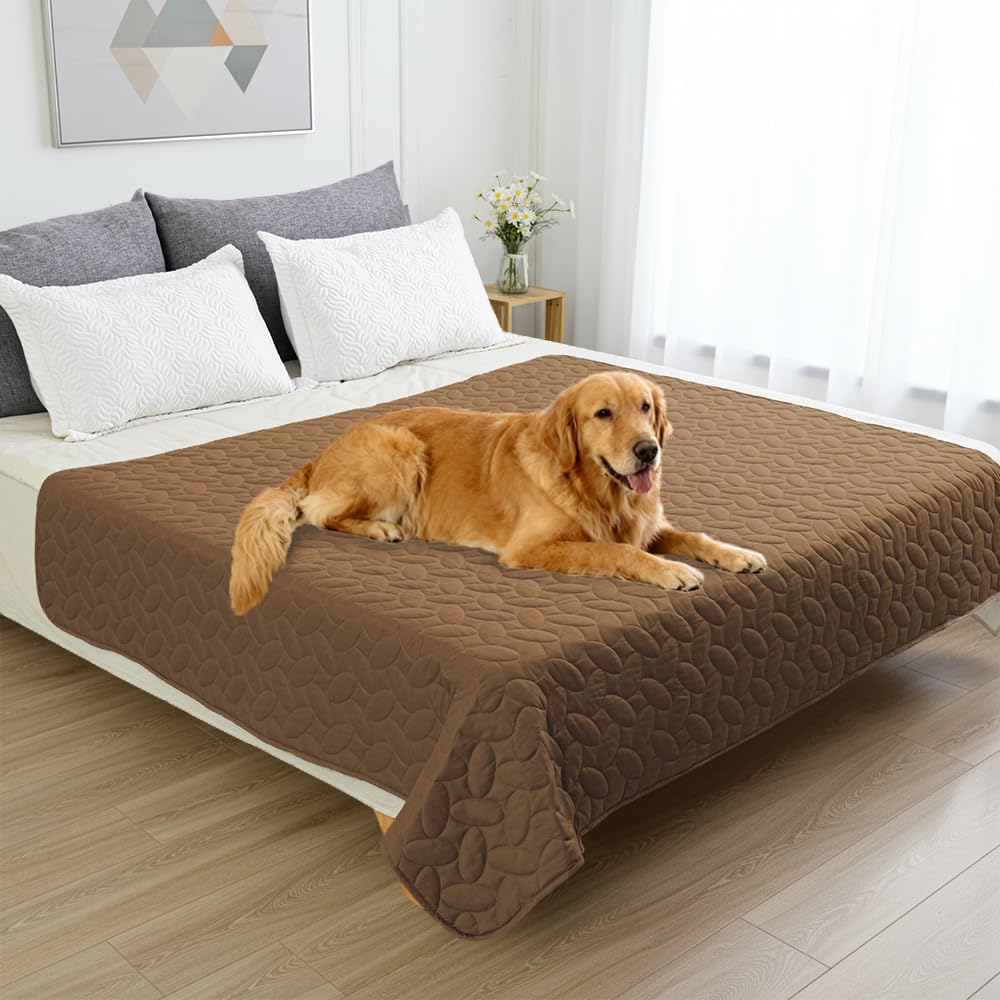 Ameritex Pet Bed Cover Dog Bed Blanket for Sofa and Furniture Waterproof New Pattern Design (30x70 Inch, Light Grey)