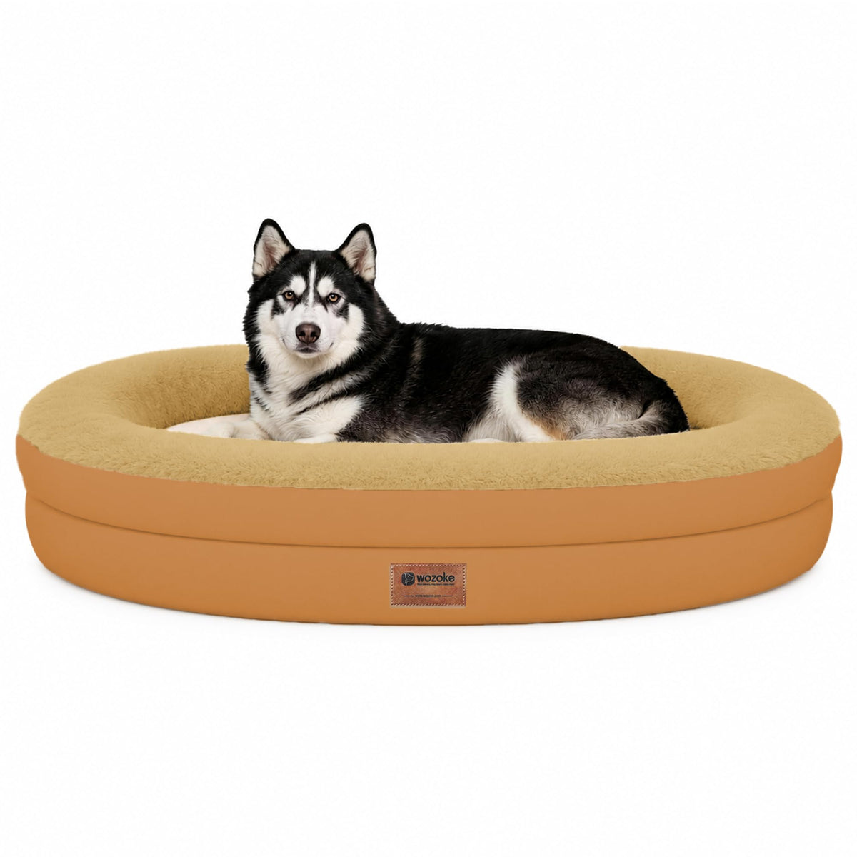 WOZOKE Waterproof Orthopedic Dog Bed for Medium Dogs, Black