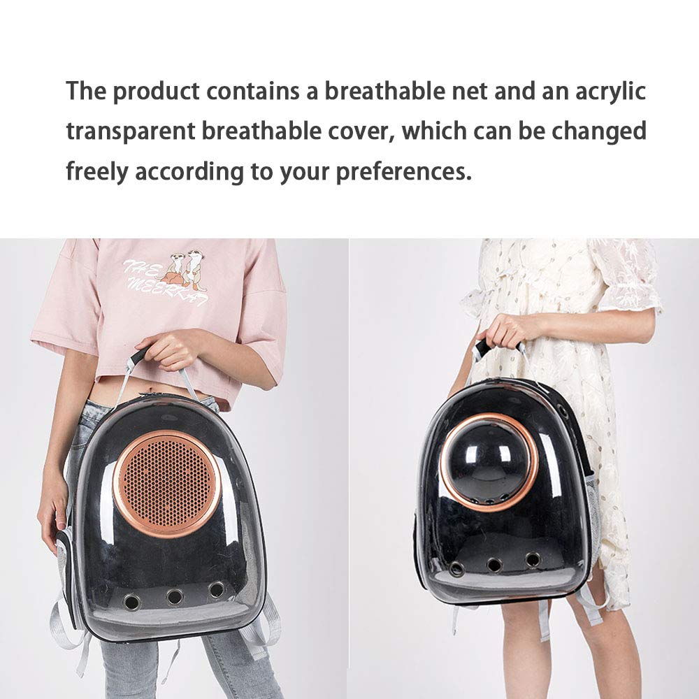 Sipobuy Pet Space Capsule Backpack, Small Medium Cat Puppy Dog Carrier, Transparent Breathable Heat Proof, Pet Carrier for Travel Hiking Walking Camping, Pink