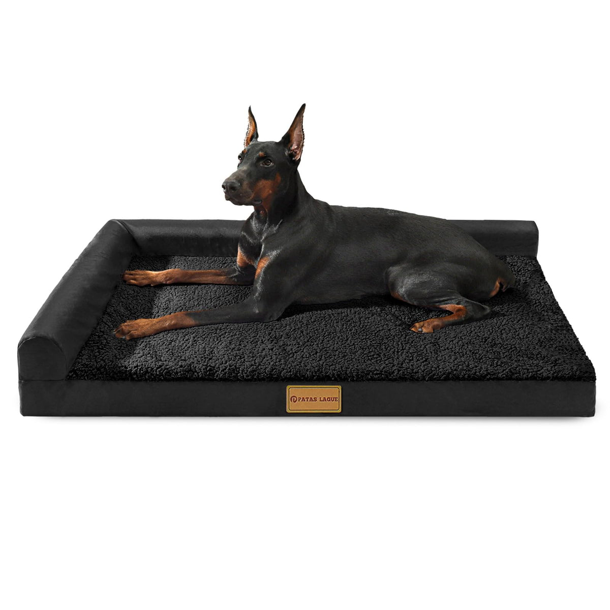 Patas Lague Orthopedic Large Dog Bed Washable Pet Sofa Bed 48''X30''Purple