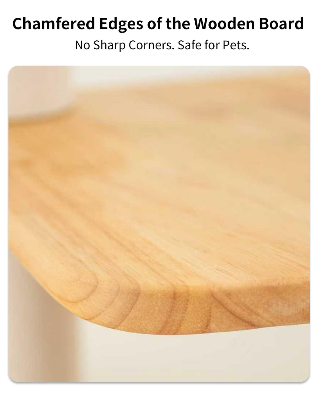 PETTIFUL Wood Cat Tree for Large Cats, Modern Cat Tree Tower with Wide Shelves Cotton Scratching Posts, Super Sturdy Base, Cozy Perches, and Interactive Toys for Indoor Kittens