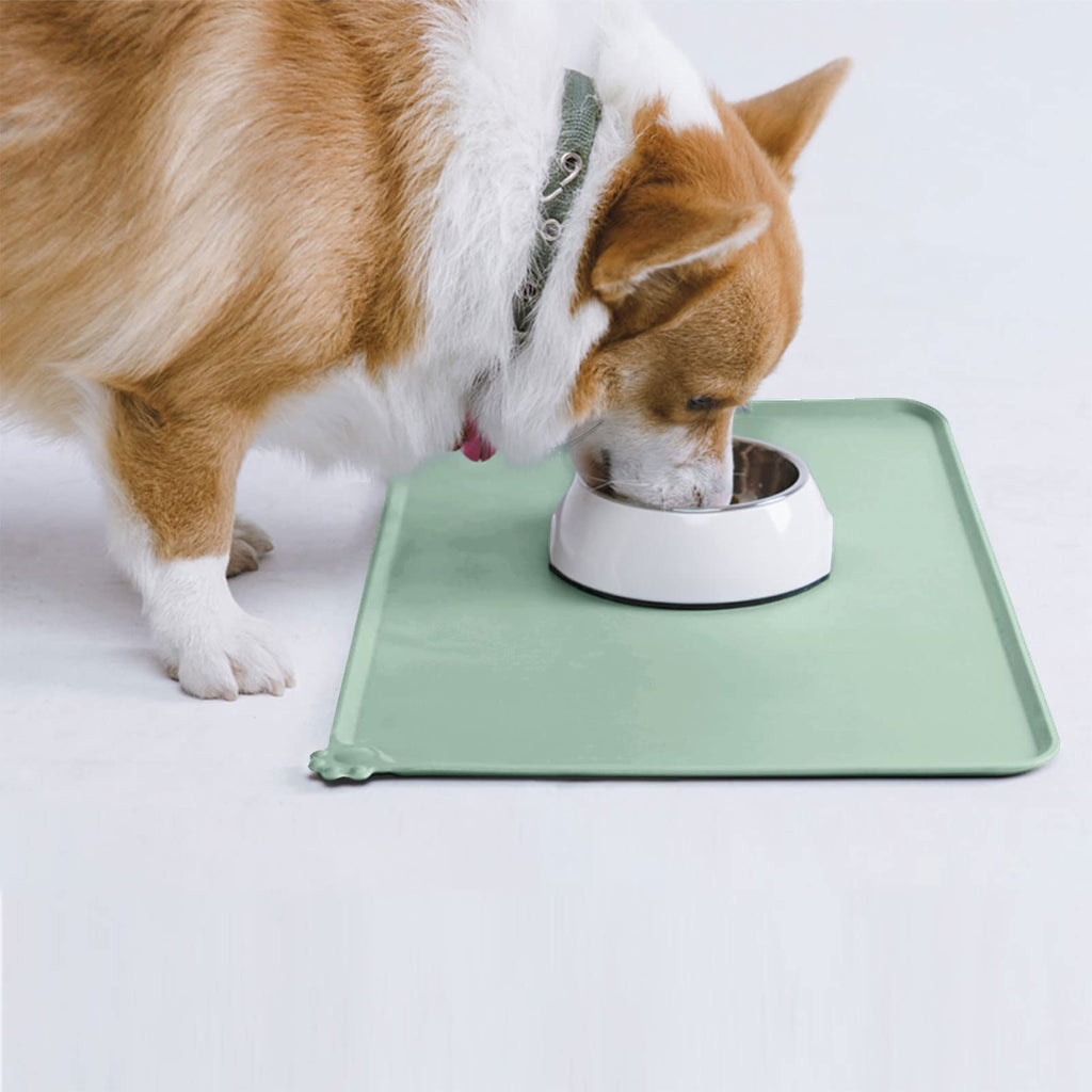 AUDWUD Waterproof Silicone Pet Feeding Mats,Anti-Slip Dog Food Bowl Pad