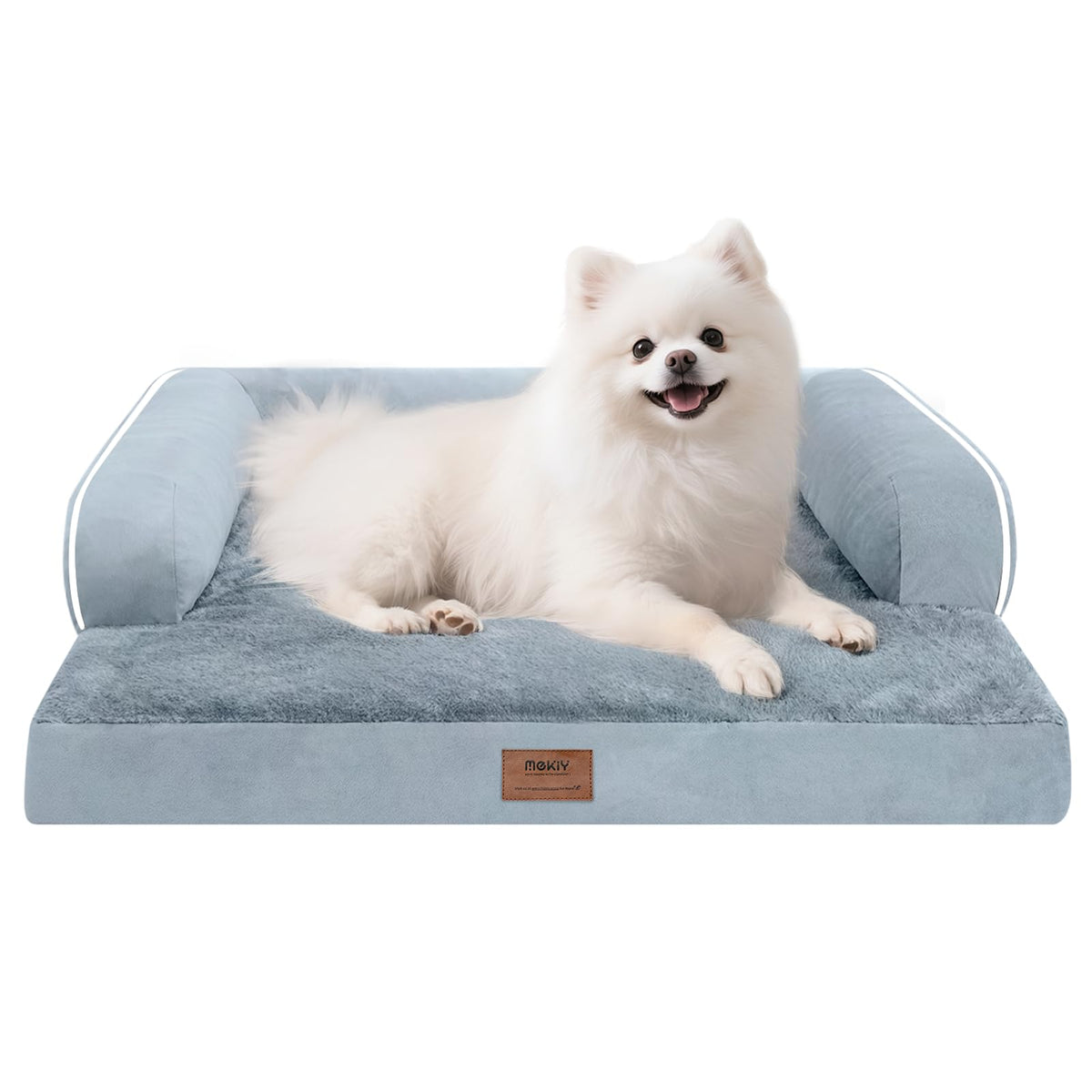 MEKIY Orthopedic Waterproof Dog Bed with Bolster for Extra Large Size Dogs