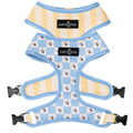 Lucy & Co. Reversible Dog Harness - Water-Repellent Neoprene, Dual-Print Design, Easy Swap Style, Adjustable Comfort Fit - Bumbling Around Reversible Harness - X-Small