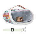 Wontee Small Pet Carrier Hamster Carrier Bag Portable Travel Carrier for Hamsters Mouse Baby Guinea Pig Hedgehog Sugar Glider Small Birds (M, Pink Ethnic)