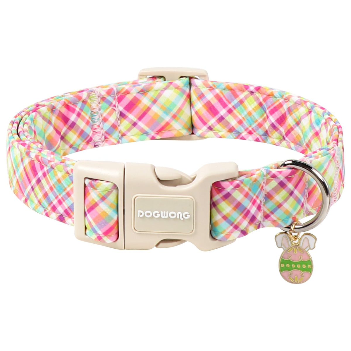 DOGWONG Blue Heart Dog Collar, Cute Valentine Collar, Valentine's Day Dog Collar with Strong Plastic Buckle for Small Medium Large Dogs,M