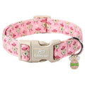 Babole Pet Easter Dog Collar for Small Dogs - Cowgirl Chick Easter Collars for Dogs, Pink Girl Dog Collar, Adjustable Spring Holiday Pet Collars with Quick Release Buckle S