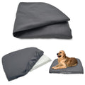 Dog Bed Cover Waterproof Replacement Machine Washable Covers for Dog Bed Heavy Duty Scratch Resistant Mattress Protector Pet Bed 24x18 Inch Grey Cover Only