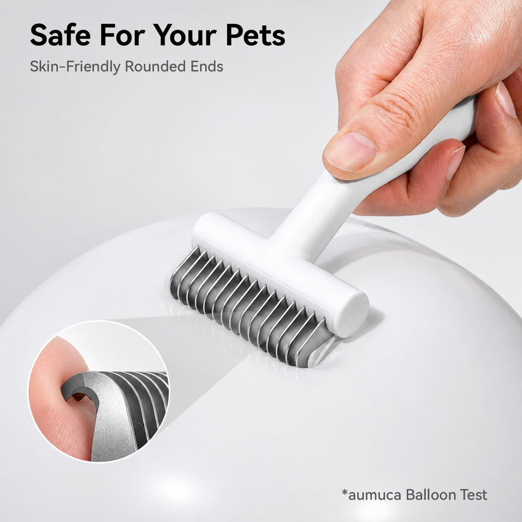 aumuca Undercoat Rake for Dogs, Deshedding & Dematting Comb for Cats, Horse