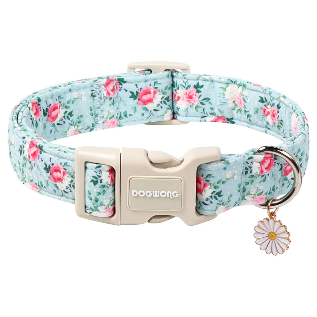 DOGWONG Fall Pumpkin Dog Collar- Cute Daisy Pumpkin Dog Collars Adjustable Orange Halloween Thanksgiving Dog Collar for Small Medium Large Dogs M — XS — L — M