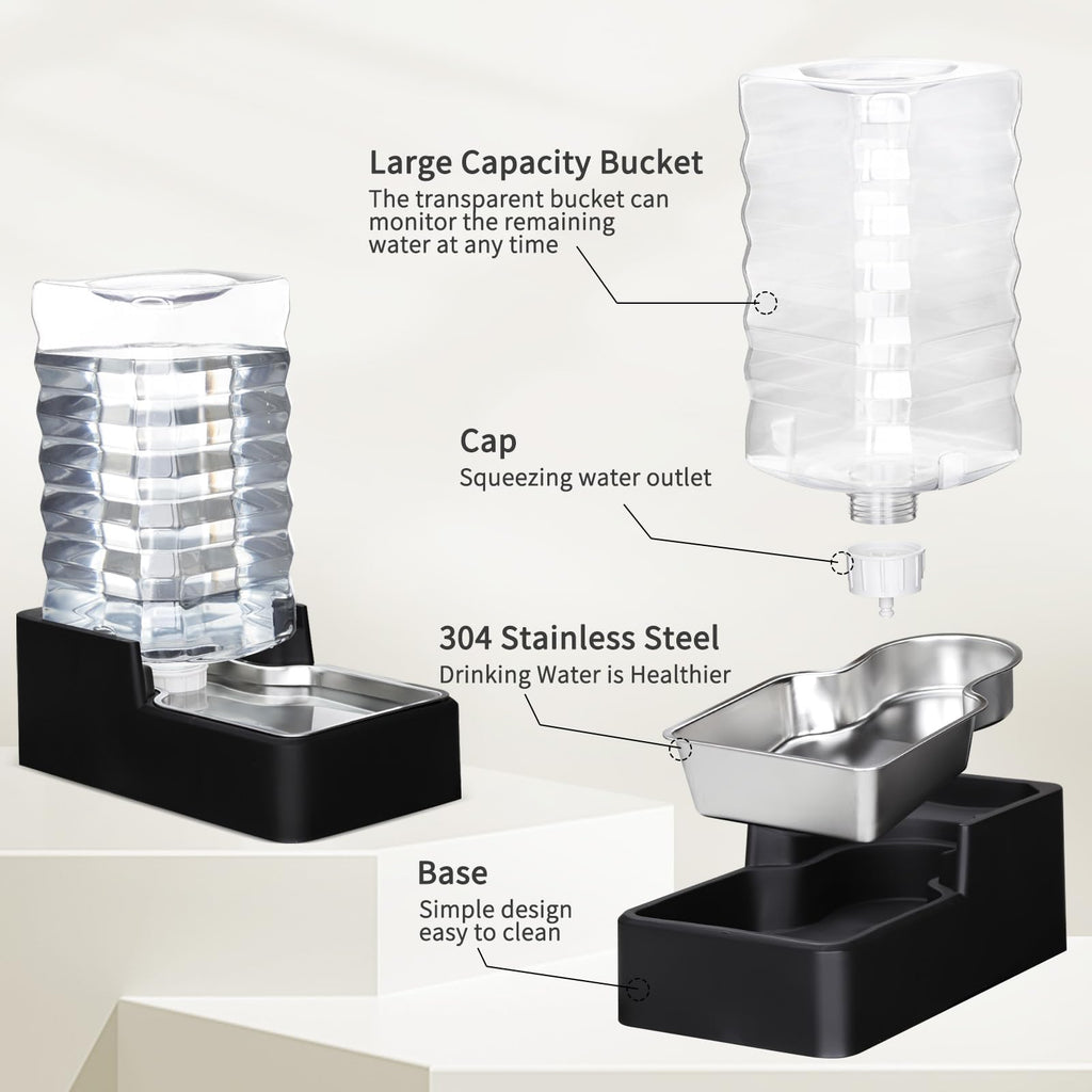 RIZZARI 10L Automatic Dog Water Dispenser for Dog: No Filter