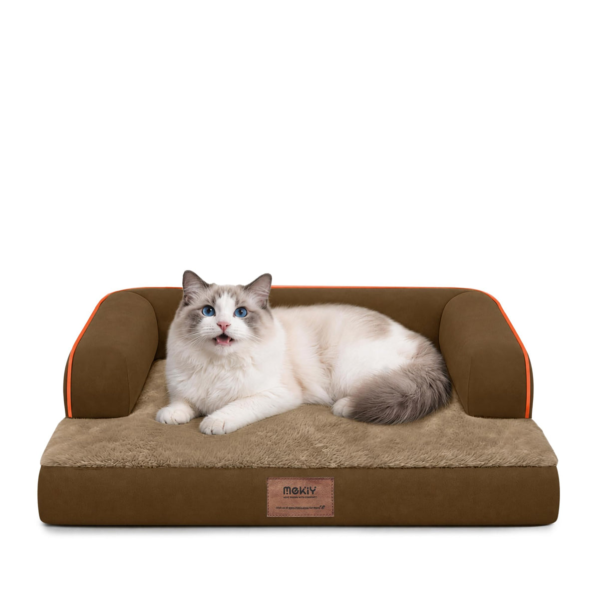 MEKIY Orthopedic Waterproof Dog Bed with Bolster for Extra Large Size Dogs