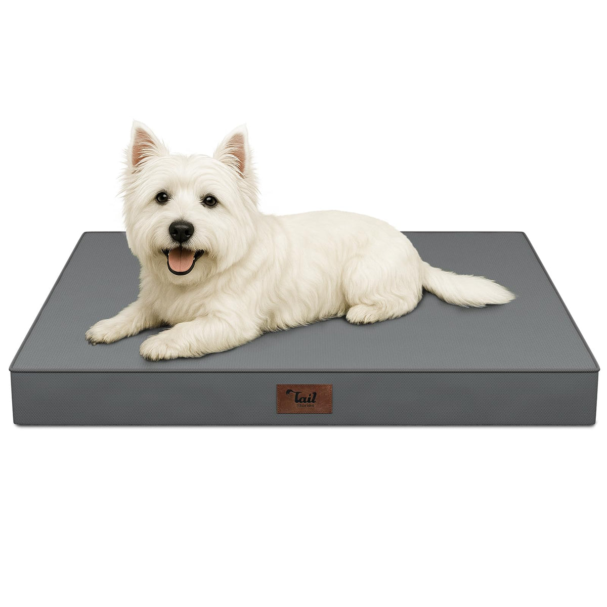Tail Stories Waterproof Orthopedic Dog Crate Bed for Small Dogs & Cats