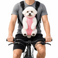 Pet Front Carrier for Small Dogs & Cats, Breathable Legs-Out Riding Carrier for Cycling, Walking & Outdoor Travel, Adjustable Hands-Free Pet Carrier Backpack, Pink