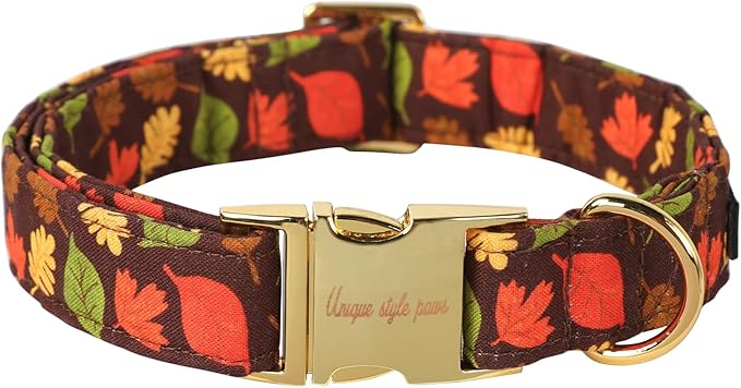 Unique style paws Dog Collar Metal Buckle Collar for Autumn Winter Christmas for Small Medium Large Boys Girls Dogs — S