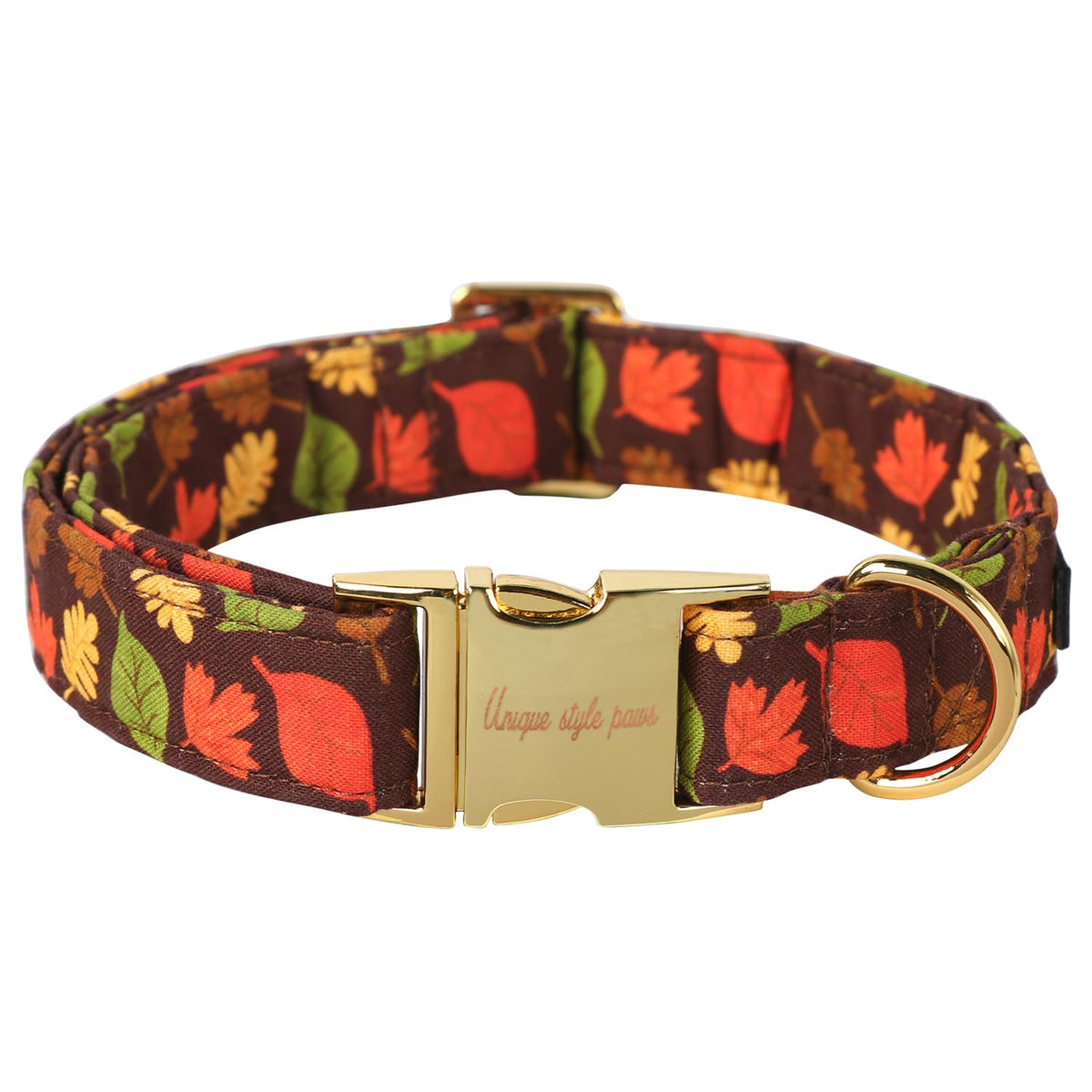Unique Style Paws Metal Buckle Painting Banana Leaves Collar Gift - Durable & Cute for Small, Medium & Large Dogs