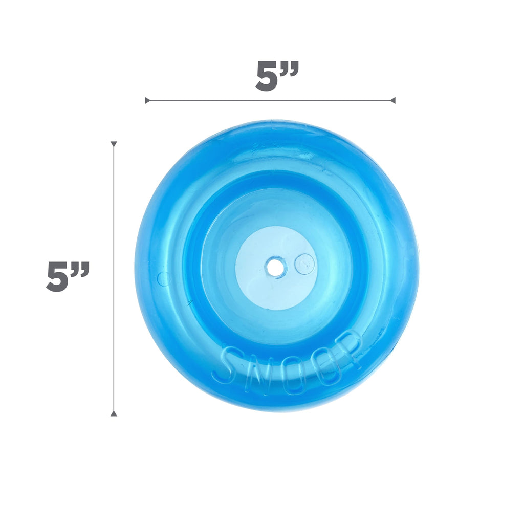 Outward Hound by Planet Dog Snoop Dog Toy – Treat‑Dispenser Puzzle Ball, Interactive Slow Feeder, Medium to Large Dogs, Bouncy & Mint-Infused, Blue, 5"