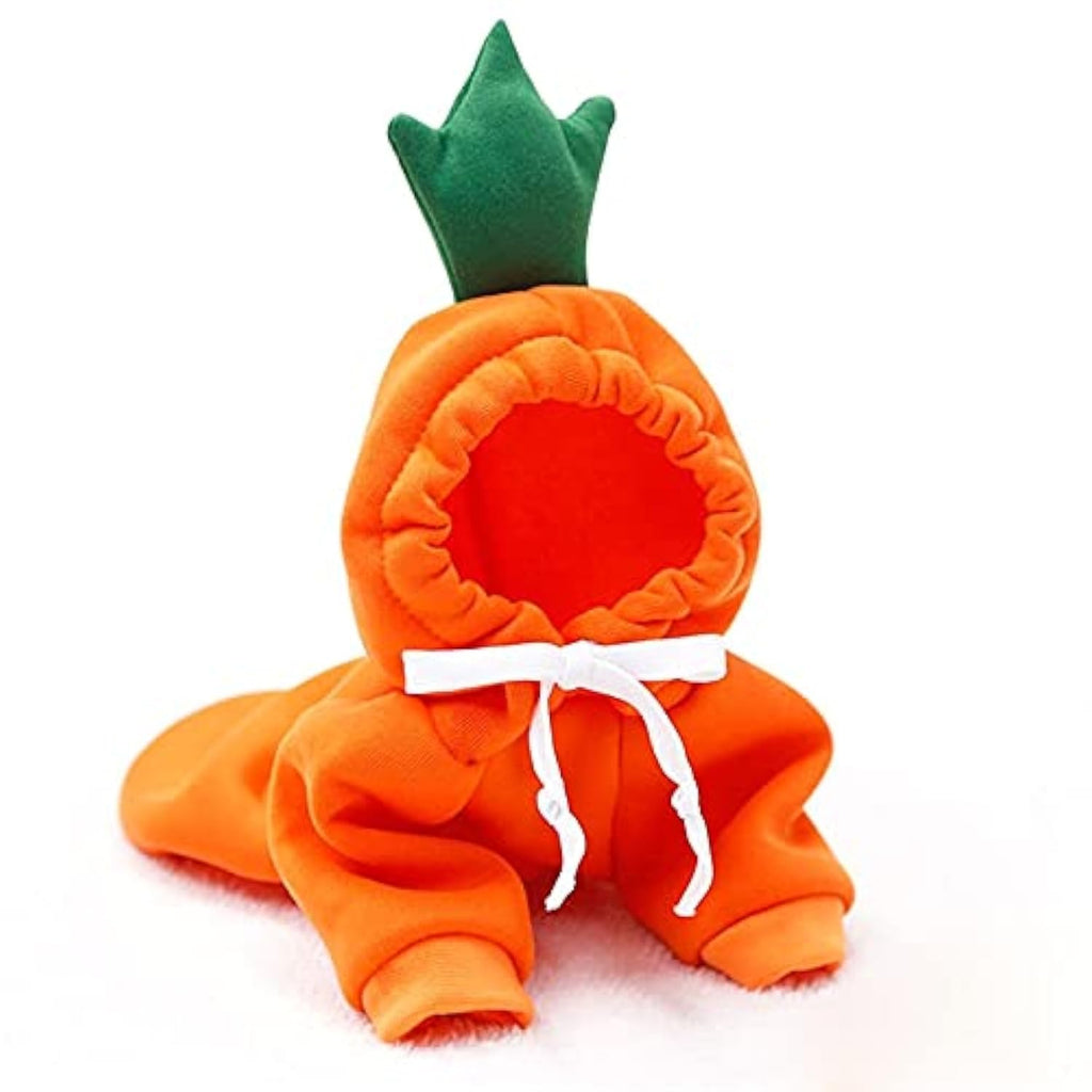 Warm Dog Winter Clothes Cute Fruit Dog Coat Hoodies Fleece Pet Dogs Costume Jacket for French Bulldog Chihuahua Ropa para Perro(Orange,XL)