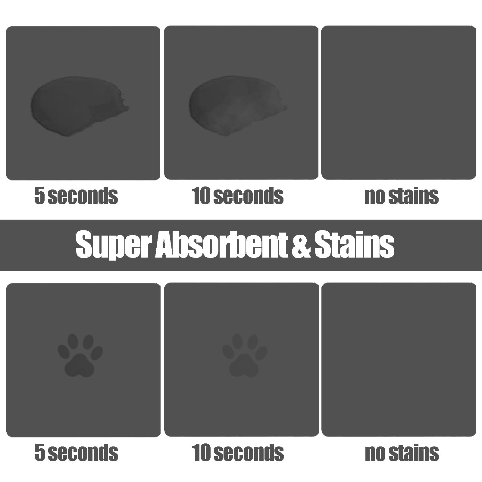 Large Pet Feeding Mat, Absorbent Quick Dry Dog Mat for Food and Water Bowl, Non Skid Cat Bowl Mat, No Stains for Pet Water Dispenser Pet Supplies for Messy Drinkers