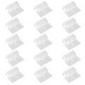 TNJPSEK 15 Pcs Rimless Aquarium Lid Clips for 11-12mm Glass, Clear Acrylic Aquarium Cover Support Clamps for Fish Tank Lid Holder, Plastic Tank Top Clips for Glass Canopy or Piscine Hoods and Covers