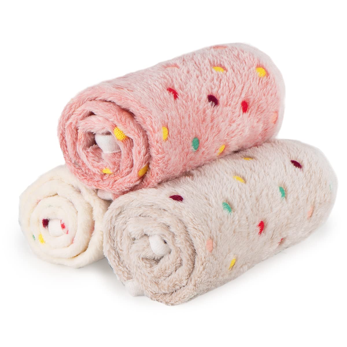 Dono 1 Pack 3 Dog Blankets, Soft Fluffy Fleece Pet Blanket Warm Sleep Mat Paw Print Design Puppy Kitten Throw Blanket Doggy Mat, Blanket for Dogs