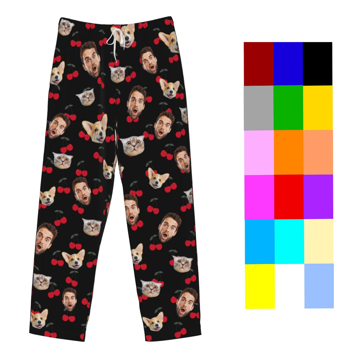 oattow Custom Pajama Pants Personalized Funny Text PJ Pant Design with Name Matching Pajamas for Couples