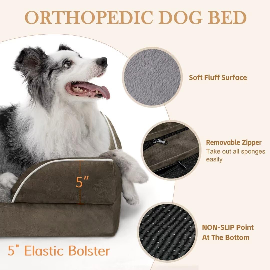 Comfort Expression Waterproof Orthopedic Dog Bed for Extra Large Dogs