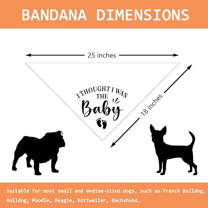 Pregnancy Announcement Dog Bandana I Thought I was The Baby Gender Reveal Dog Baby Coming Soon Announcement Photo Props for Large Medium Small Dogs