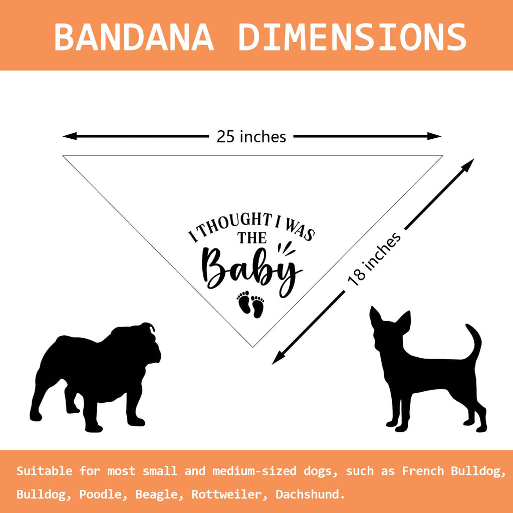 Pregnancy Announcement Dog Bandana I Thought I was The Baby Gender Reveal Dog Baby Coming Soon Announcement Photo Props for Large Medium Small Dogs