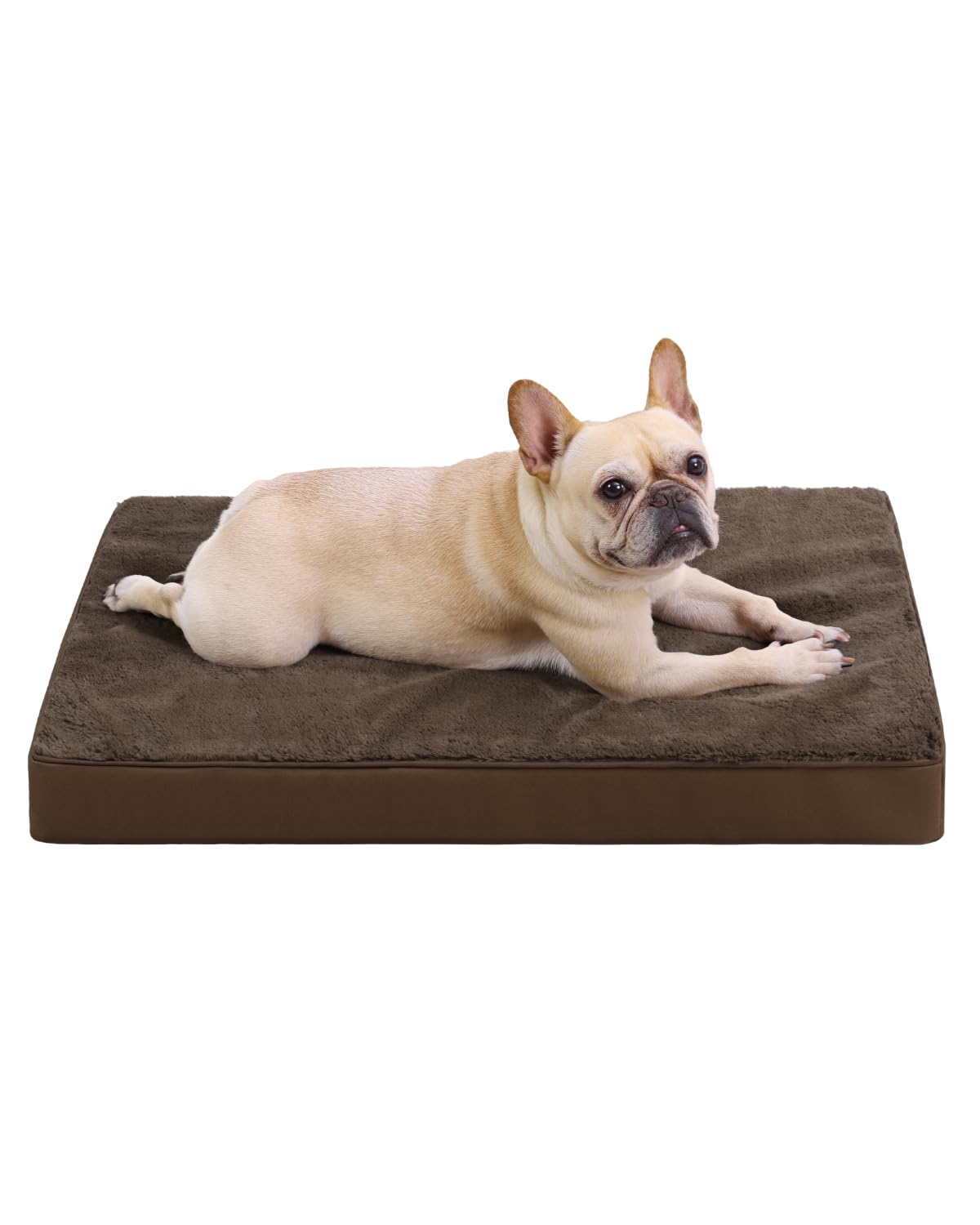 KSIIA Orthopedic Dog Bed for Large Dogs with Waterproof Lining, Khaki,35x22