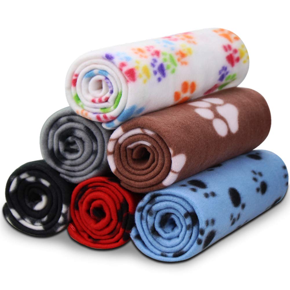 Comsmart Dog Blankets, 6 Pack Fleece Pet Blankets, 39x35 inches