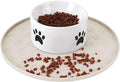 Silicone Pet Food Mat - Waterproof Dog & Cat Feeding Mat with High Lip to Prevent Spills & Protect Floors