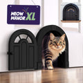Purrfect Portal Meow Manor® Extra Large Interior Cat Door – No-Flap Pet Door for Interior Doors, Easy DIY Installation, Cat Door for Cats up to 30 lbs, Black