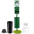 VEVOR Dog Waste Station, 11.5 Gallon Pet Waste Station with Lockable Bag Dispenser, 50 Can Liners & 600 Waste Bags, Outdoor Pet Poop Station for Apartments, Parks, Backyard, Dog Waste Disposal System