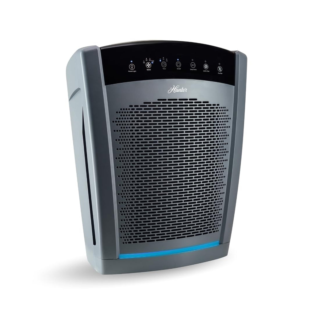 Hunter HP800 Air Purifier for Home Large Room for Pets, Odors, Gray