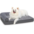 KSIIA Orthopedic Dog Bed - Waterproof Dog Couch Bed with Egg Crate Foam & Nonskid Bottom, 30 x 20 Inch, Gray