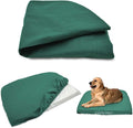 Dog Bed Cover Waterproof Replacement Machine Washable Covers for Dog Bed Heavy Duty Scratch Resistant Mattress Protector Pet Bed 36x27 Inch Dark Green Cover Only