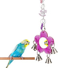 Hypeety Pet Bird Mirror with Bell Interactive Parrot Toy for Parrot Macaw African Greys Budgies Cockatoo Parakeet Cockatiels Conure Lovebird Cage Bells Mirror (A)