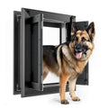 Aluminum Large Dog Door for Medium Large Dogs Up to 110 LBS, Black