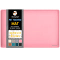 MateeyLife Silicone Cat & Dog Food Mat for Floors Waterproof, Anti-Slip Dog Bowl Mats for Food and Water, Pet Feeding Mats with Lip to Prevent Spills, Pet Placemat for Messy Drinkers to Protect Floors