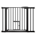 COMOMY Auto Close Pet Gate with Cat Door, 29.5"-40.5" Dog Gate for House
