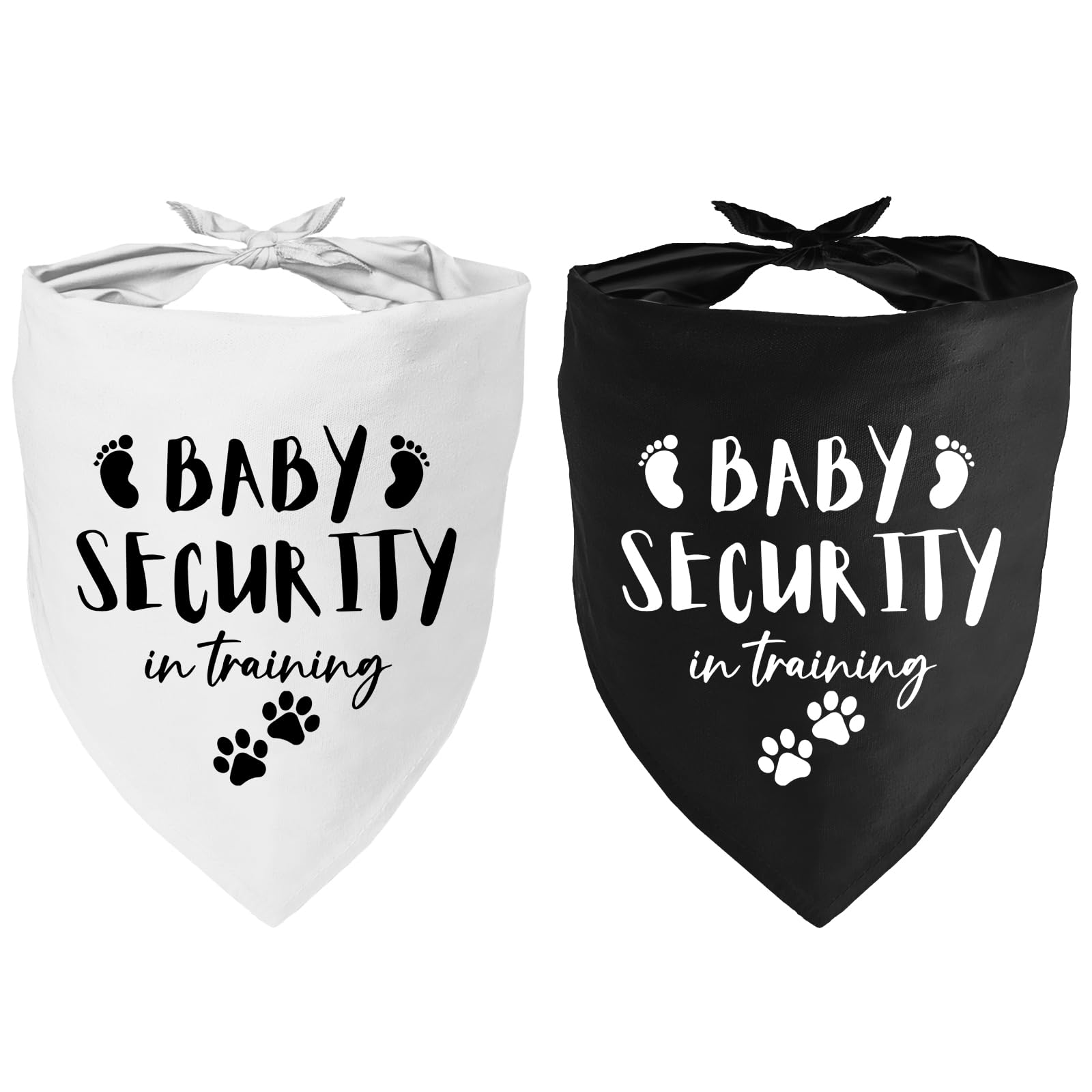 Baby Security Dog Bandana - Pregnancy Reveal Accessory for Dogs, Pets Triangle Scarf for Small Medium Large Dogs, Baby Announcement Pet Scarf Pet Accessories for Dog Lovers, 2 Packs